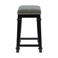 Linon Kyley Tweed Backless Counter Stool Gray -Linon Sales Store unnamed file 2899