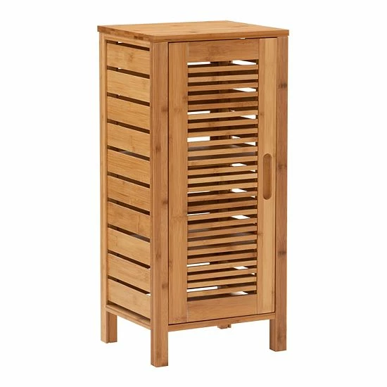 Linon Bracken Bamboo Floor Storage Cabinet 1 Linon Bracken Bamboo Floor Storage Cabinet