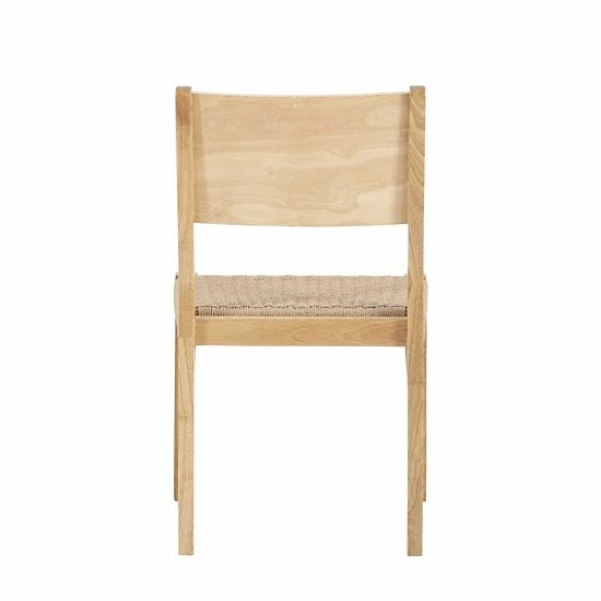 Linon Cadence Woven Seat Dining Chair 2-piece Set Brown 5 Linon Cadence Woven Seat Dining Chair 2-piece Set Brown - Image 5