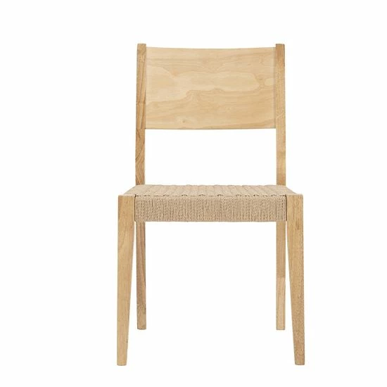 Linon Cadence Woven Seat Dining Chair 2-piece Set Brown 7 Linon Cadence Woven Seat Dining Chair 2-piece Set Brown - Image 7