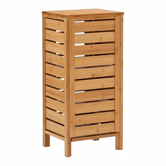 Linon Bracken Bamboo Floor Storage Cabinet 2 Linon Bracken Bamboo Floor Storage Cabinet - Image 2