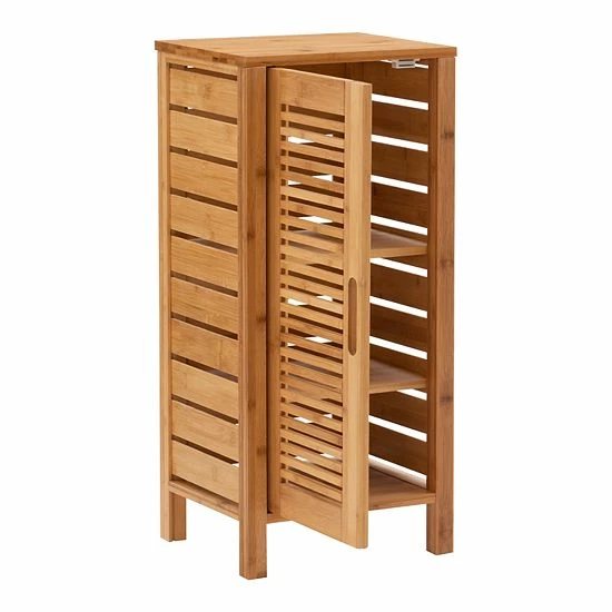 Linon Bracken Bamboo Floor Storage Cabinet 3 Linon Bracken Bamboo Floor Storage Cabinet - Image 3