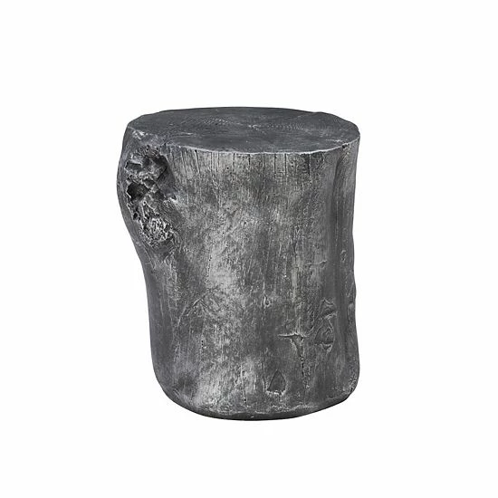 Linon Hunter End Table Stool Silver 1 Linon Hunter End Table Stool Silver
