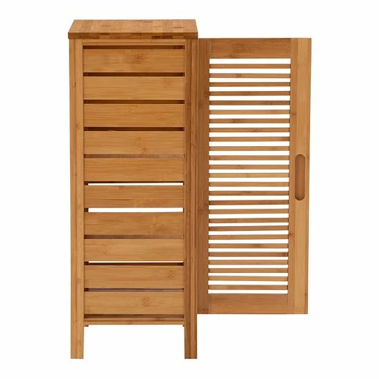 Linon Bracken Bamboo Floor Storage Cabinet 4 Linon Bracken Bamboo Floor Storage Cabinet - Image 4