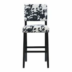 Linon Clayton Bar Stool Black Cow Print -Linon Sales Store unnamed file 2938