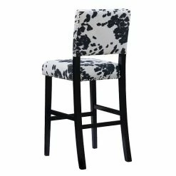 Linon Clayton Bar Stool Black Cow Print -Linon Sales Store unnamed file 2940