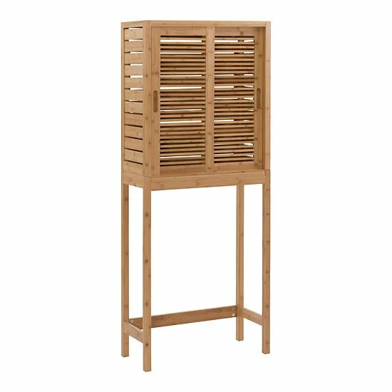 Linon Bracken Space Saver Bamboo Storage Cabinet 5 Linon Bracken Space Saver Bamboo Storage Cabinet - Image 5