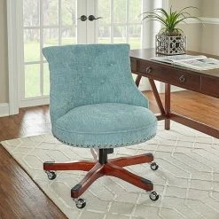 Alternative view of Linon Sinclair Office Desk Chair Natural