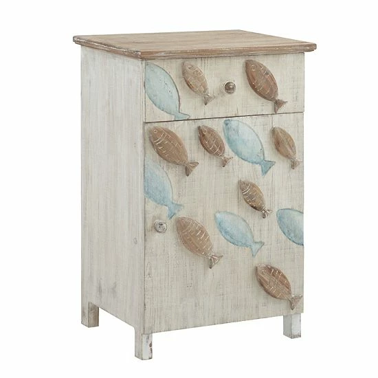 Linon Caspian Fish Storage Side End Table 1 Linon Caspian Fish Storage Side End Table
