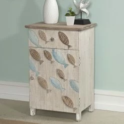 Alternative view of Linon Caspian Fish Storage Side End Table