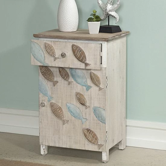 Linon Caspian Fish Storage Side End Table 9 Linon Caspian Fish Storage Side End Table - Image 9