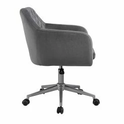 Linon Imogen Quilted Office Chair Gray Gray -Linon Sales Store unnamed file 3177