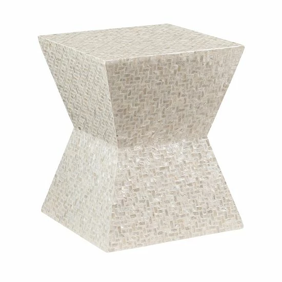Linon Prestyn Capiz Mosaic Geometric End Table 1 Linon Prestyn Capiz Mosaic Geometric End Table