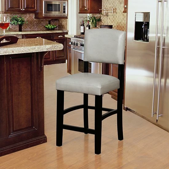 Linon Monaco Gray Counter Stool 2 Linon Monaco Gray Counter Stool - Image 2