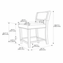 Linon Blake Faux-Leather Counter Stool Gray 6 Linon Blake Faux-Leather Counter Stool Gray -Linon Sales Store unnamed file 3307