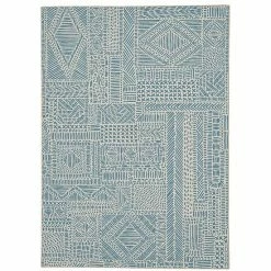 Linon Washable Cayden Area Rug Rust Mosaic