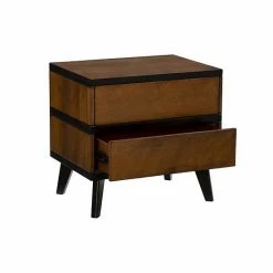 Alternative view of Linon Mid-Century Modern 2-Drawer Nightstand
