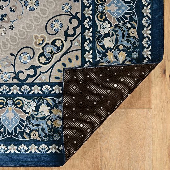 Linon Emerald Oval Design Rug Cream Copper 3 Linon Emerald Oval Design Rug Cream Copper - Image 3