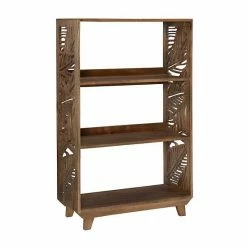 Linon Sales Store 7 Linon Keily Palm Leaf 3-Shelf Bookcase