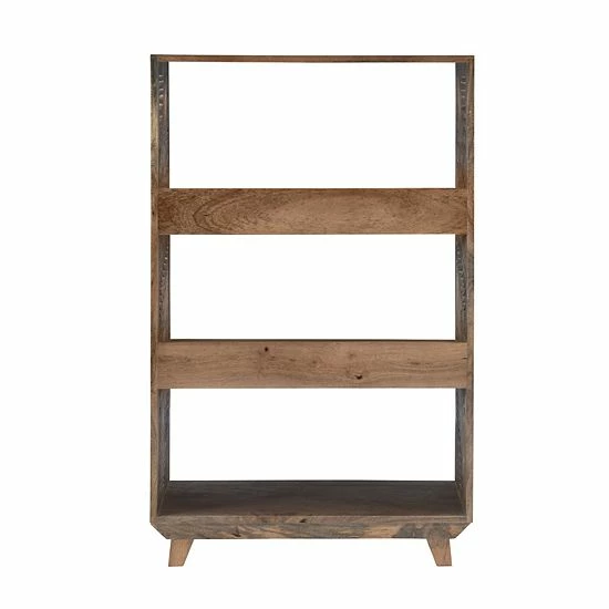 Linon Keily Palm Leaf 3-Shelf Bookcase 5 Linon Keily Palm Leaf 3-Shelf Bookcase - Image 5