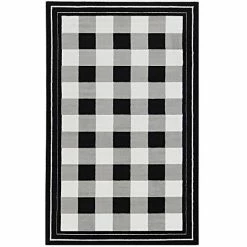 Linon Capri Buffalo Check Rug Beige Brown -Linon Sales Store unnamed file 3469