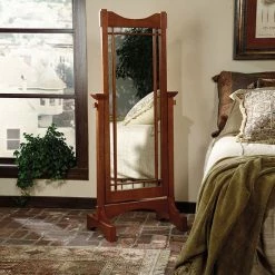 Linon Mission Oak Cheval Mirror