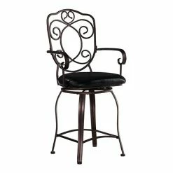 Linon Crested-Back Counter Stool