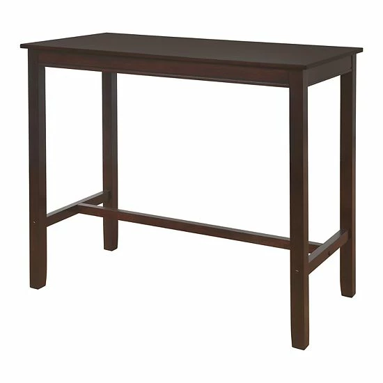 Linon Claridge 42 Inch Bar Height Pub Table Rustic Brown 5 Linon Claridge 42 Inch Bar Height Pub Table Rustic Brown - Image 5
