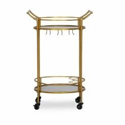Linon Metallic Round Bar Cart -Linon Sales Store unnamed file 3584