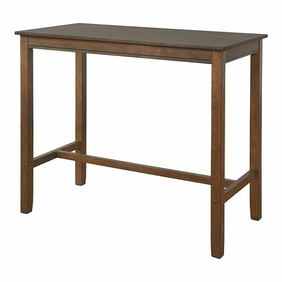 Linon Claridge 42 Inch Bar Height Pub Table Rustic Brown 6 Linon Claridge 42 Inch Bar Height Pub Table Rustic Brown - Image 6