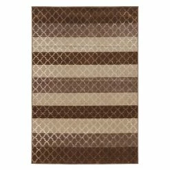 Linon Evolution Stripes Rug Brown Beige Trellis -Linon Sales Store unnamed file 3609