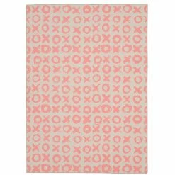 Linon Washable Maybell Area Rug Pink Xoxo