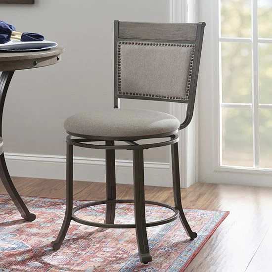 Linon Franklin Swivel Counter Stool 4 Linon Franklin Swivel Counter Stool - Image 4