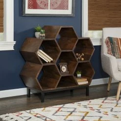 Linon Coram Honeycomb Bookshelf -Linon Sales Store unnamed file 3734