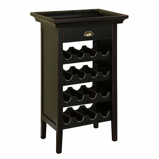 Linon 16-Bottle Wine Cabinet 1 Linon 16-Bottle Wine Cabinet