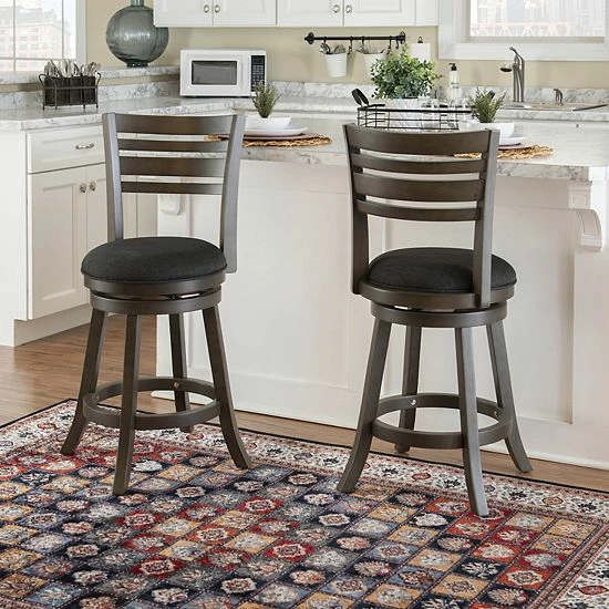 Linon Tegan Swivel Counter Stool 3 Linon Tegan Swivel Counter Stool - Image 3
