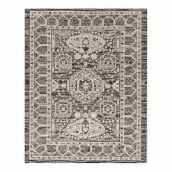 Linon Vintage Hamadan Rug Gray Blue