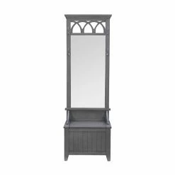 Linon Elliana Mirror Hall Tree Bench White -Linon Sales Store unnamed file 3899
