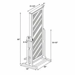Linon Cheval Jewelry Storage Floor Mirror Brown 11 Linon Cheval Jewelry Storage Floor Mirror Brown -Linon Sales Store unnamed file 3929