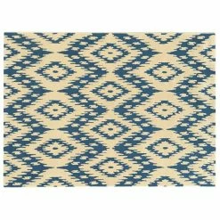 Linon Trio Geometric Rug Blue -Linon Sales Store unnamed file 3937