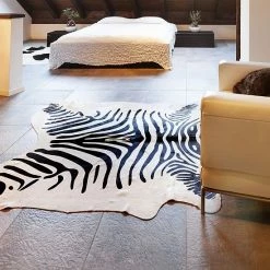 Alternative view of Linon Cowhide Black Stencil Full Skin Rug - 9' X 7'