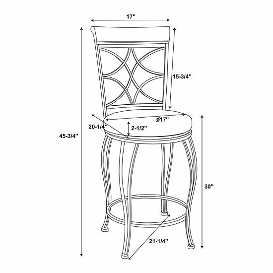 Linon Curves Bar Stool 3 Linon Curves Bar Stool - Image 3
