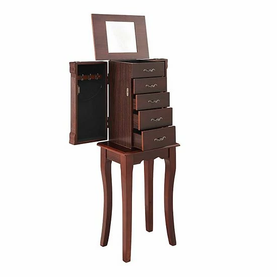 Linon 5-Drawer Jewelry Armoire 3 Linon 5-Drawer Jewelry Armoire - Image 3