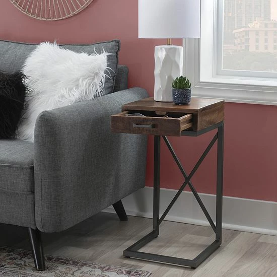 Linon Cammie C-Shaped Side Table 3 Linon Cammie C-Shaped Side Table - Image 3