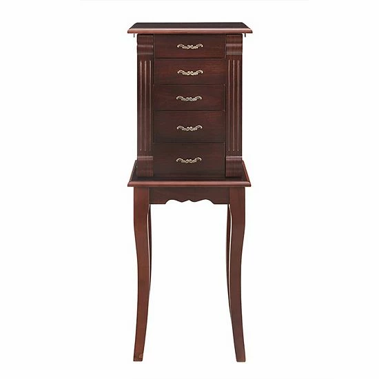 Linon 5-Drawer Jewelry Armoire 4 Linon 5-Drawer Jewelry Armoire - Image 4