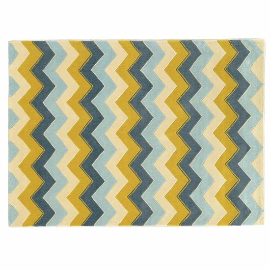Linon Trio Chevron Rug Gray 2 Linon Trio Chevron Rug Gray - Image 2