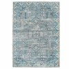 Linon Larson Washable Rug Navy Ivory