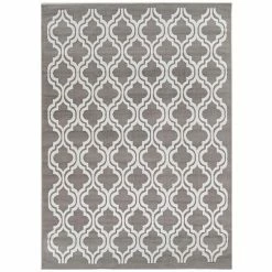 Linon Capri Quatrefoil Rug Gray