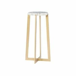 Linon Garcelle Marble Top Drink Table
