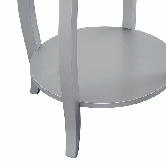 Linon Round End Table Black 3 Linon Round End Table Black - Image 3